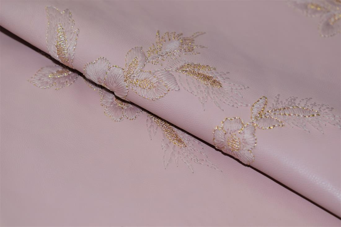 Embroidery Flower Print PVC Fabric