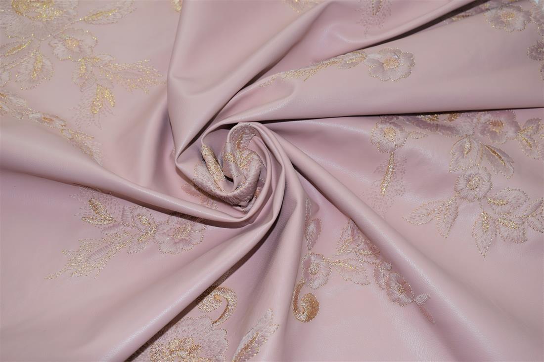 Embroidery Flower Print PVC Fabric