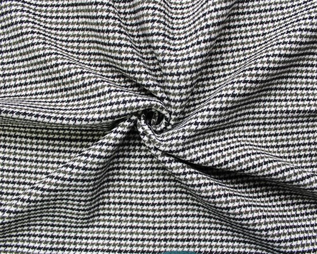 Green & Black Dogtooth Wool