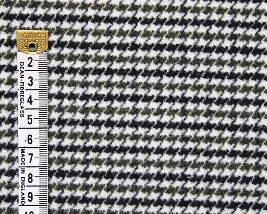 Green & Black Dogtooth Wool