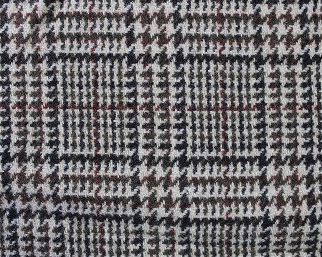 Brown & Black Check Dogtooth Wool