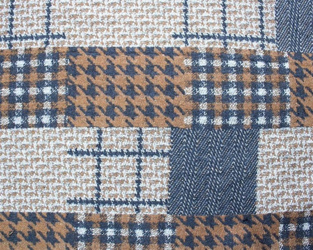 Blue & Yellow Check Dogtooth Mix Wool