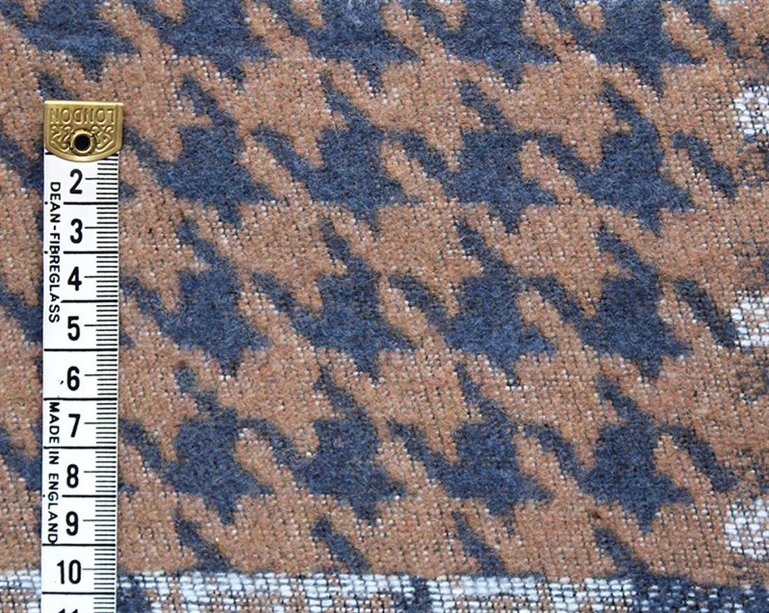 Blue & Yellow Check Dogtooth Mix Wool