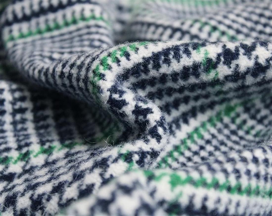 Small Tartan Dogtooth Wool Mix