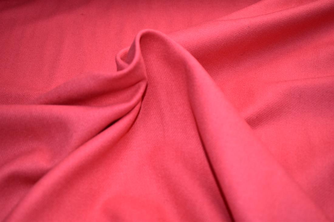 Salmon Plain Wool Fabric Material