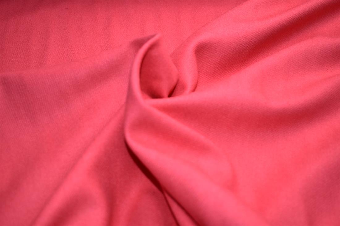 Salmon Plain Wool Fabric Material