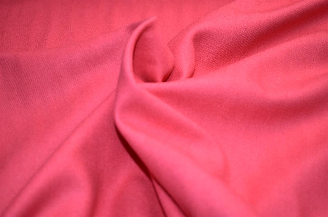 Salmon Plain Wool Fabric Material