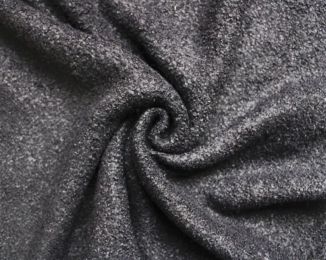 Black Boucle Wool