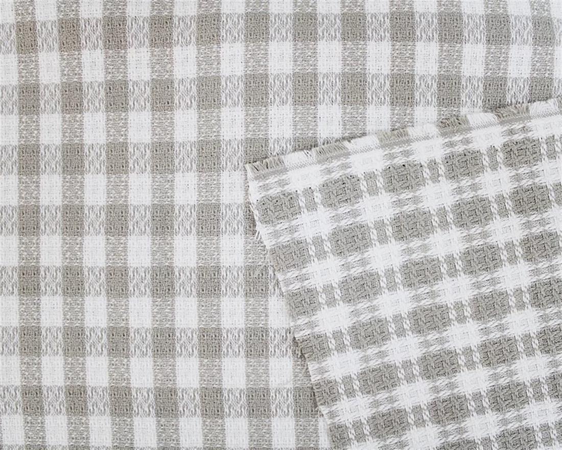 Beige Checked Woven Suiting Wool
