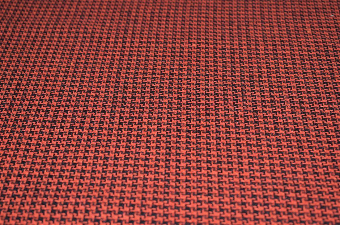 Red & Black Red/Black Printed Wool Fabric Material