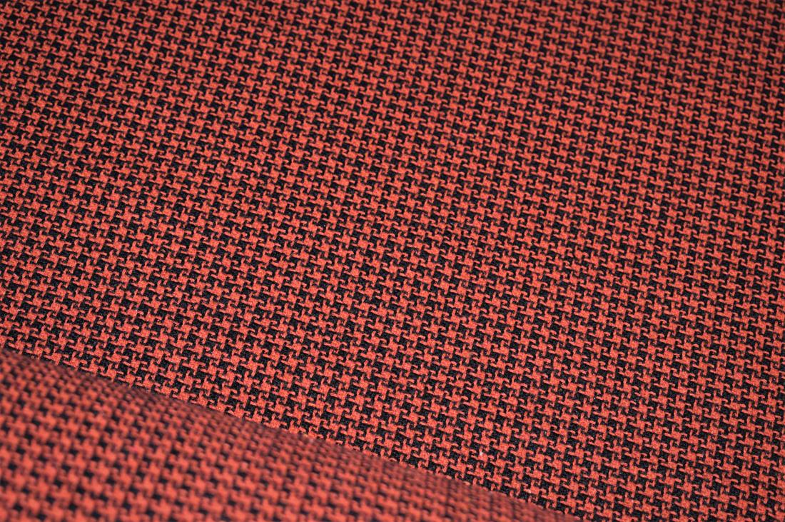 Red & Black Red/Black Printed Wool Fabric Material