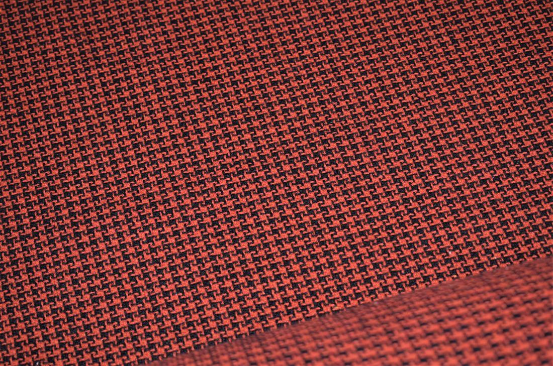 Red & Black Red/Black Printed Wool Fabric Material