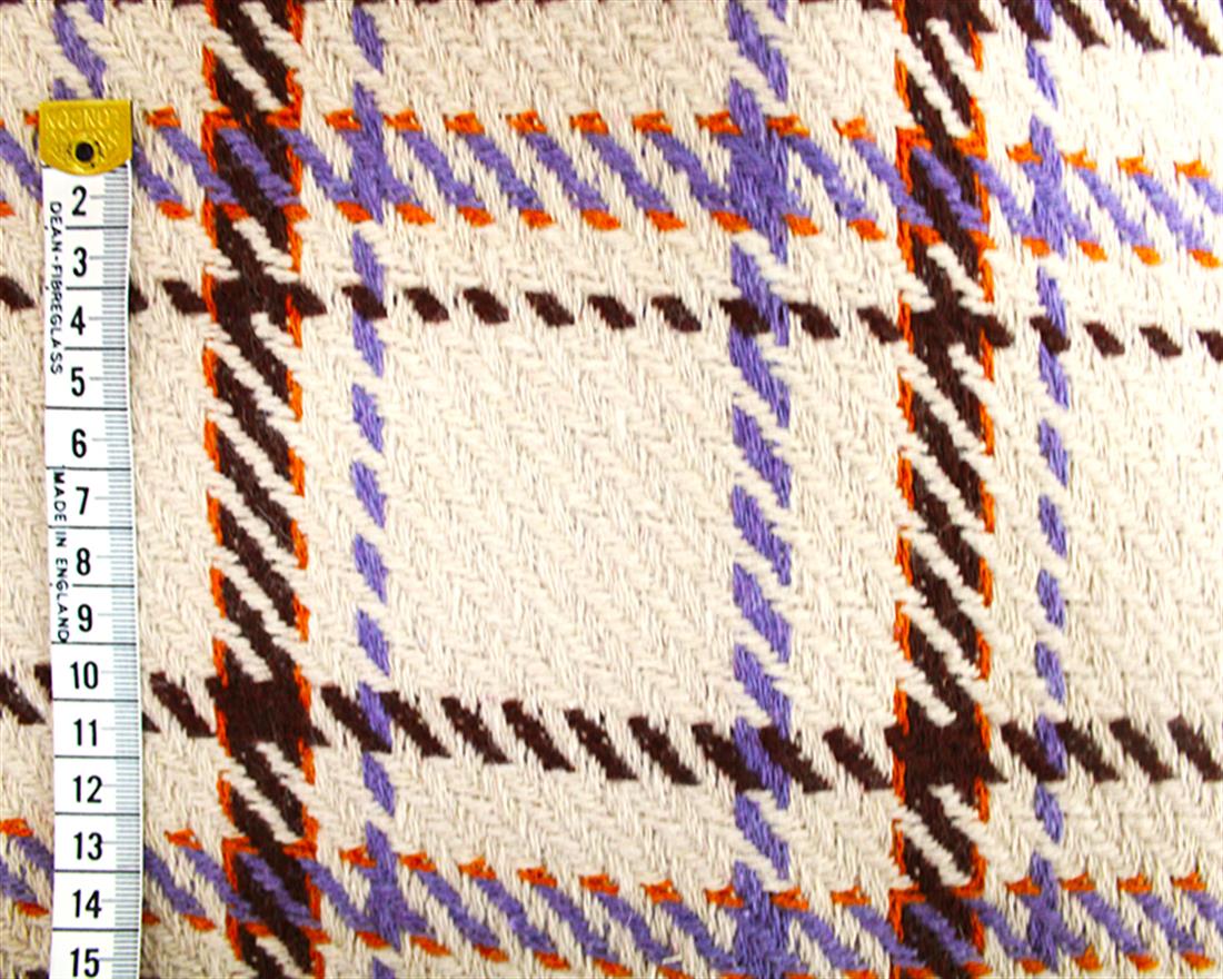 Beige Large Tartan Check Wool Mix