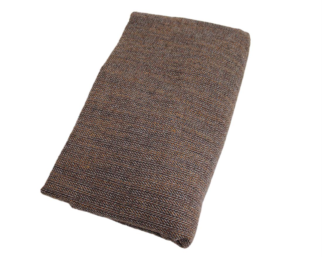 Beige Ditsy Dogtooth Tartan Wool Mix