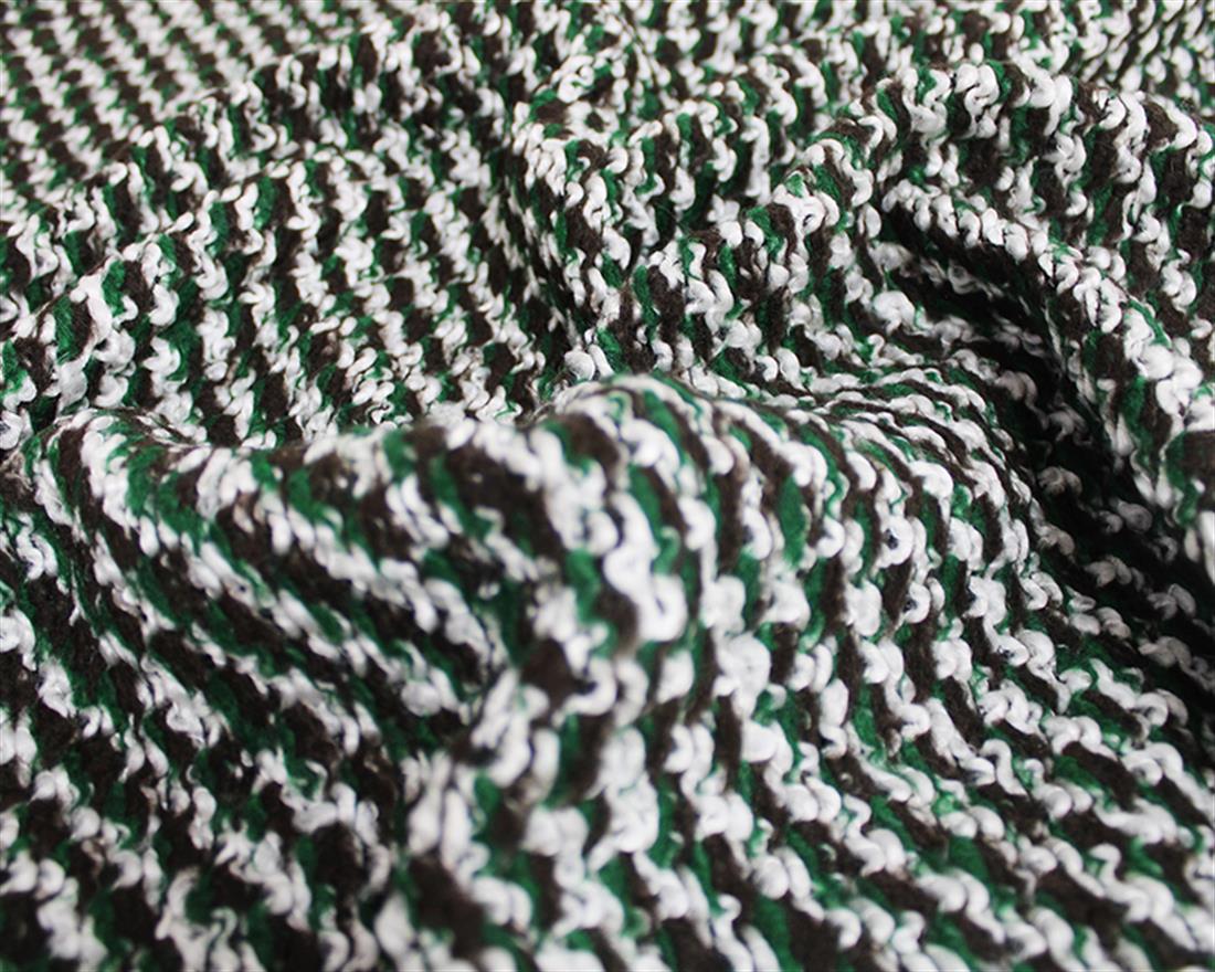 Green Chunky Woven Wool Mix