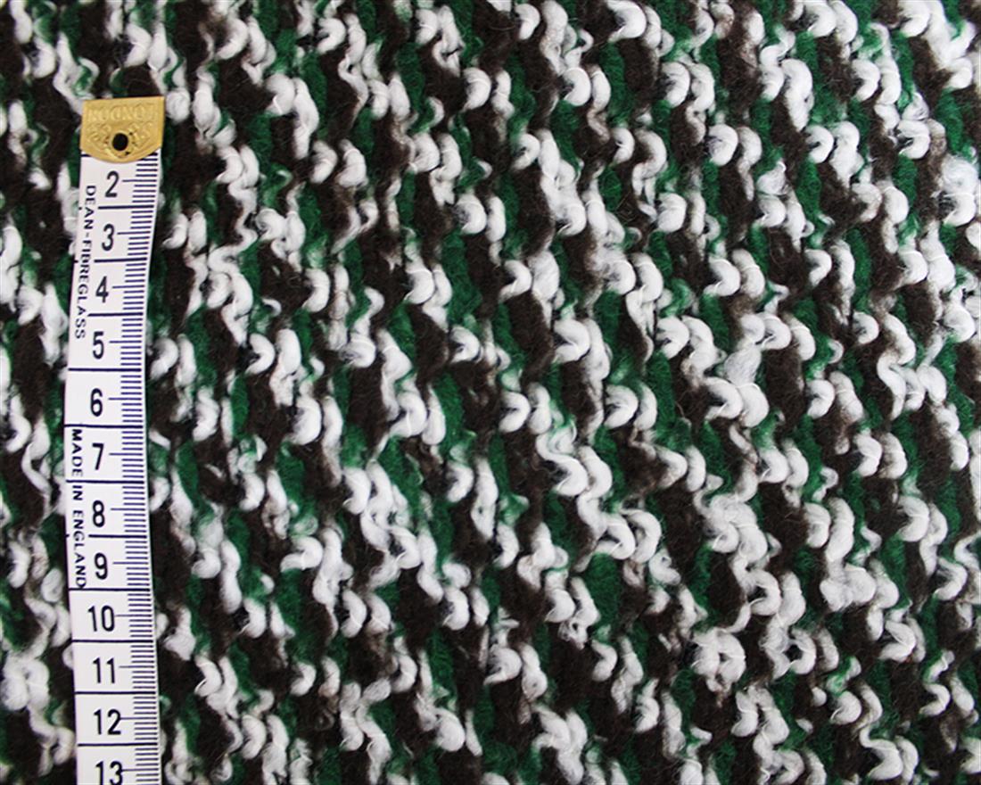 Green Chunky Woven Wool Mix