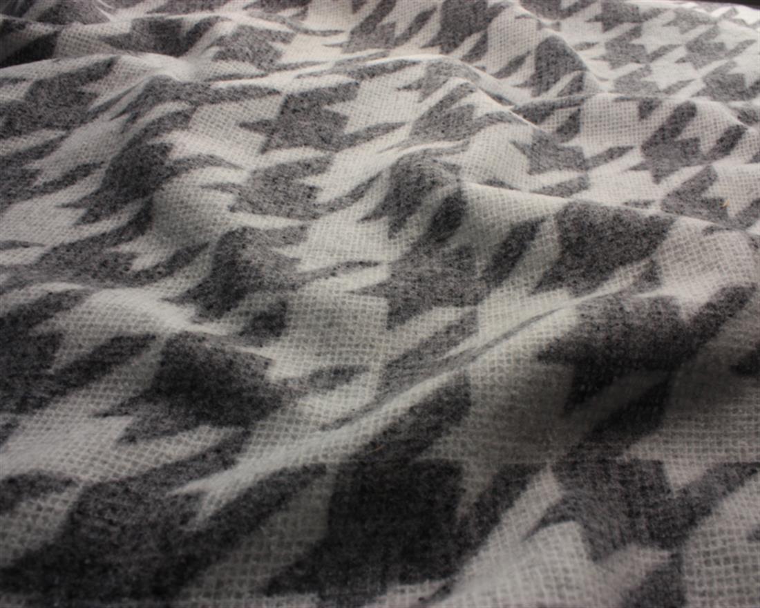 Grey Dogtooth Wool Mix