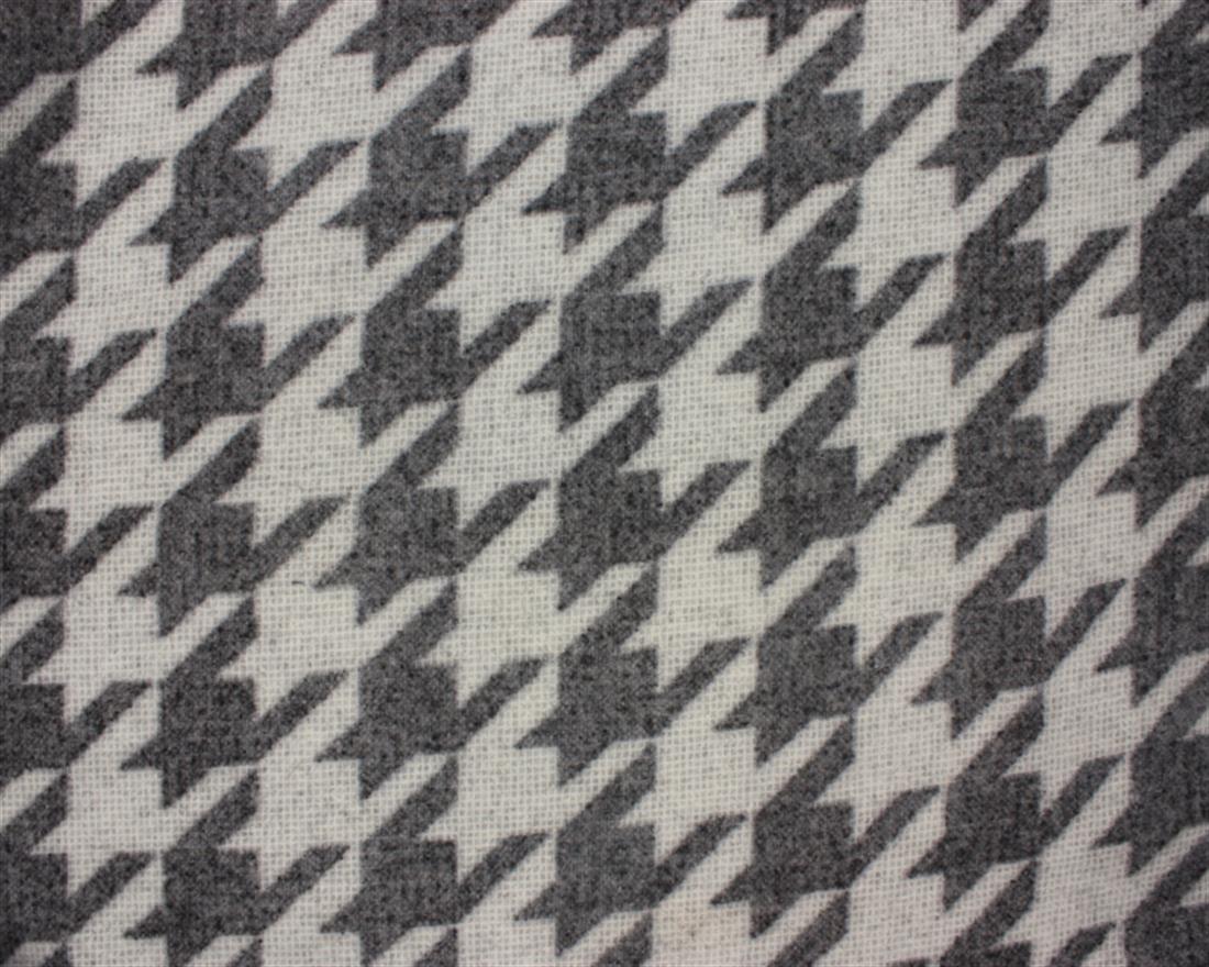 Grey Dogtooth Wool Mix