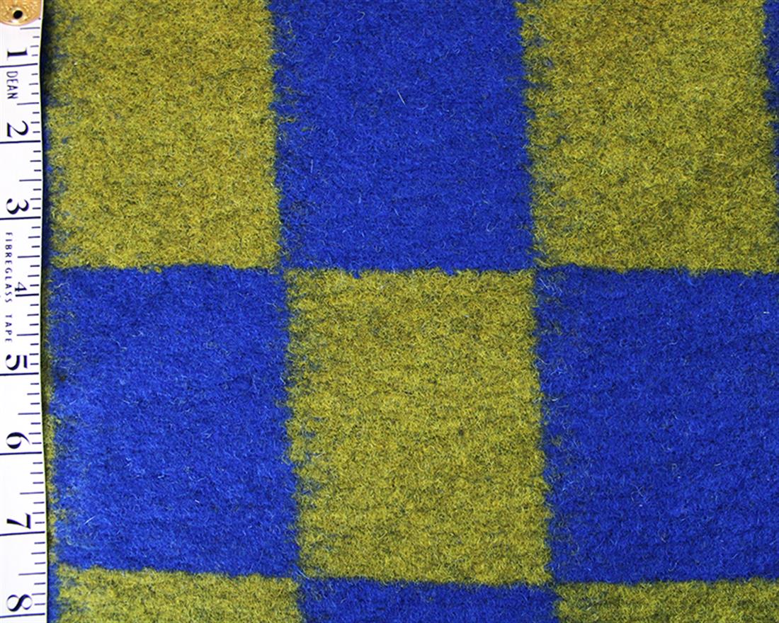 Olive Striking Checkerboard Wool Mix