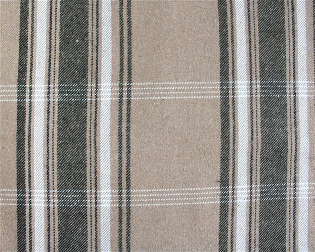 Green & Camel Stripe Wool