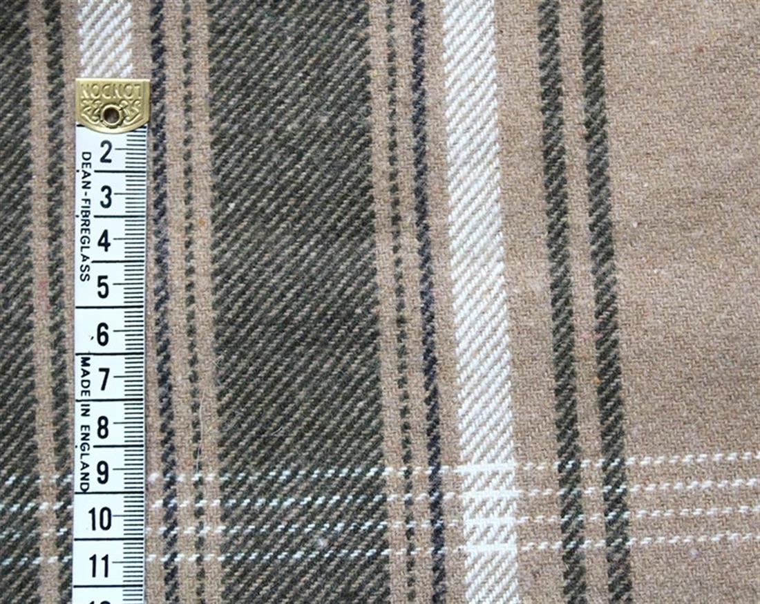 Green & Camel Stripe Wool