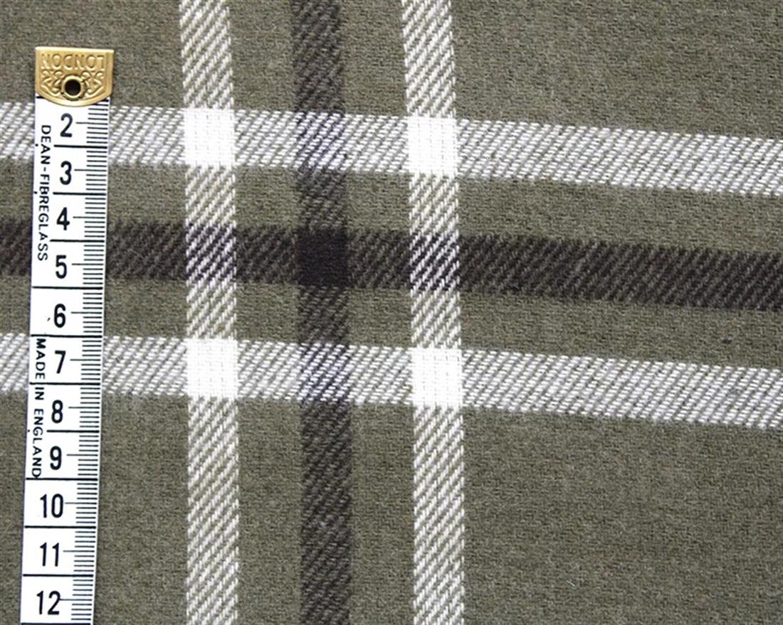 Green & Grey Reversible Large Check Wool
