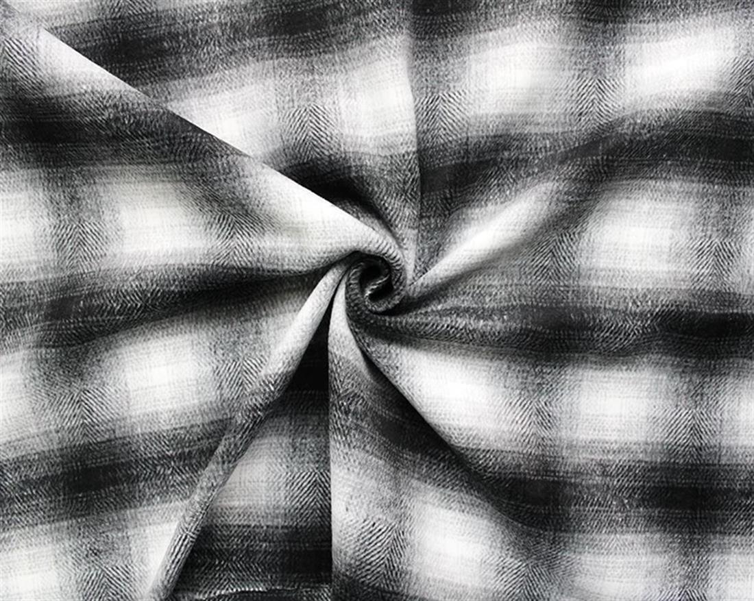 Black & White Large Check Wool