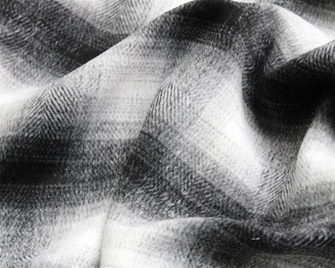 Black & White Large Check Wool