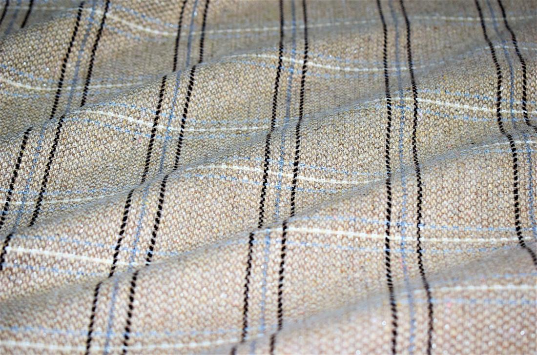 Beige Wool Tartan