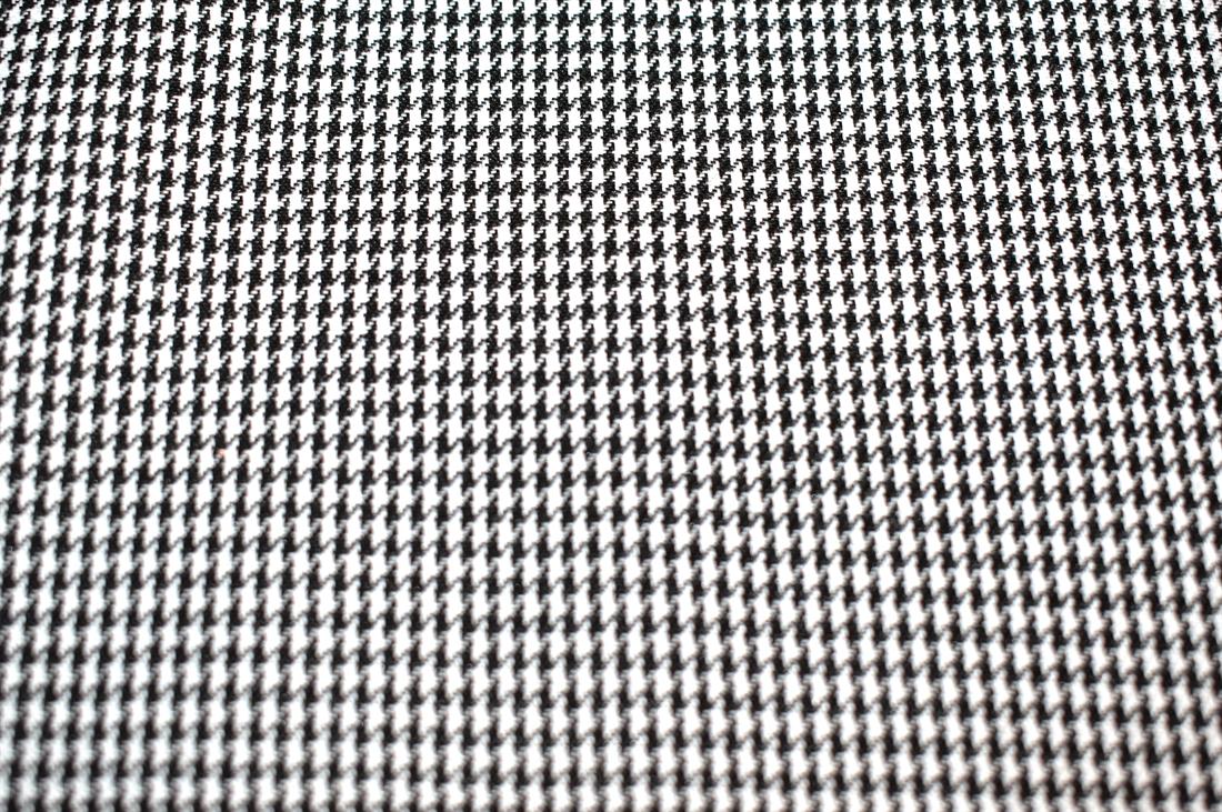 Black Woven Polycotton Check Combines the Strength of Both Polyester…
