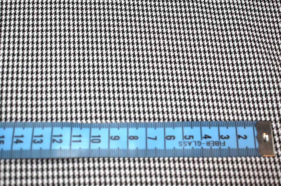 Black Woven Polycotton Check Combines the Strength of Both Polyester…