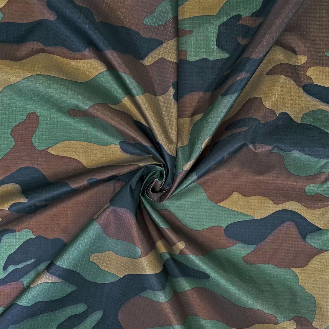 Camo Camouflage Ripstop Waterproof Fabric