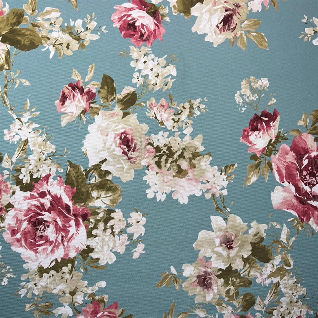 Duckegg English Rose Digital Print UV Resistant PU Coated Outdoor…