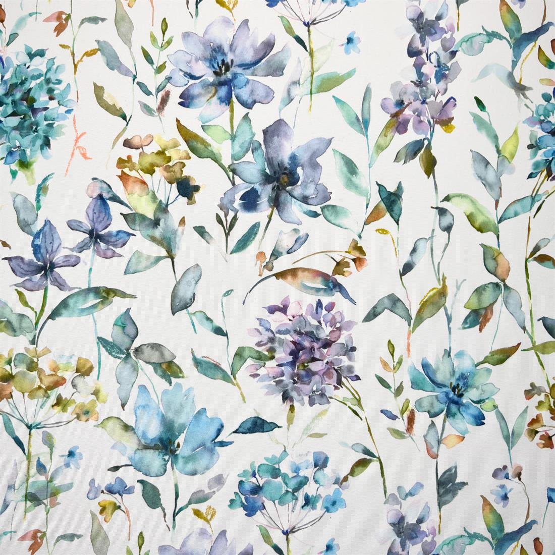 Giardino Peacock Outdoor and Indoor Bright Floral Rose Soft Fabric