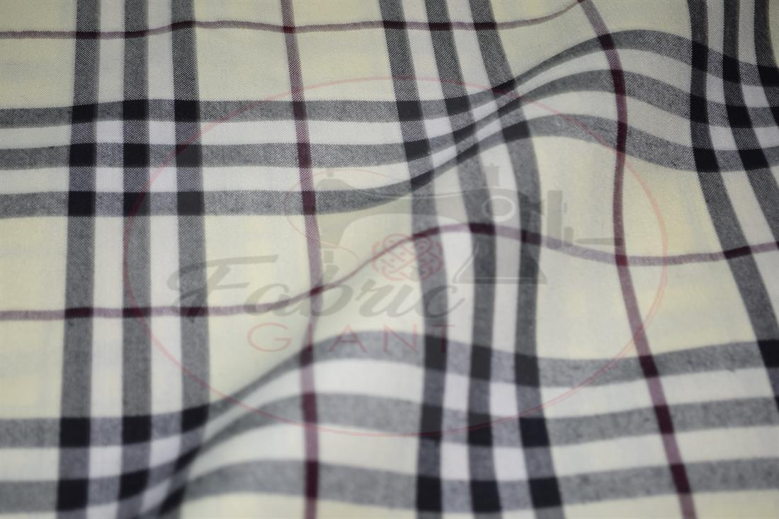 Beige & Black Tartan Check Yarn