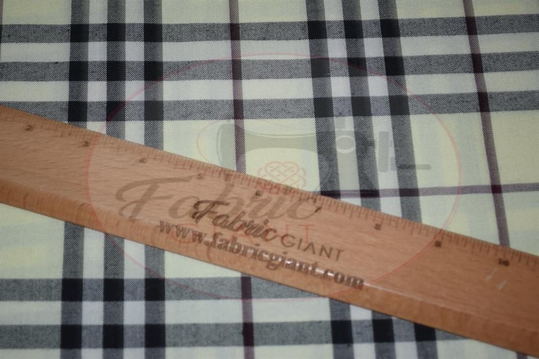 Beige & Black Tartan Check Yarn