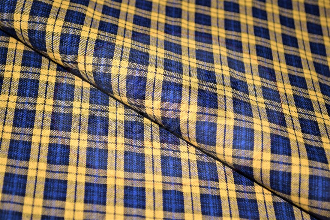 Mustard & Black Yarn Dyed Fabric