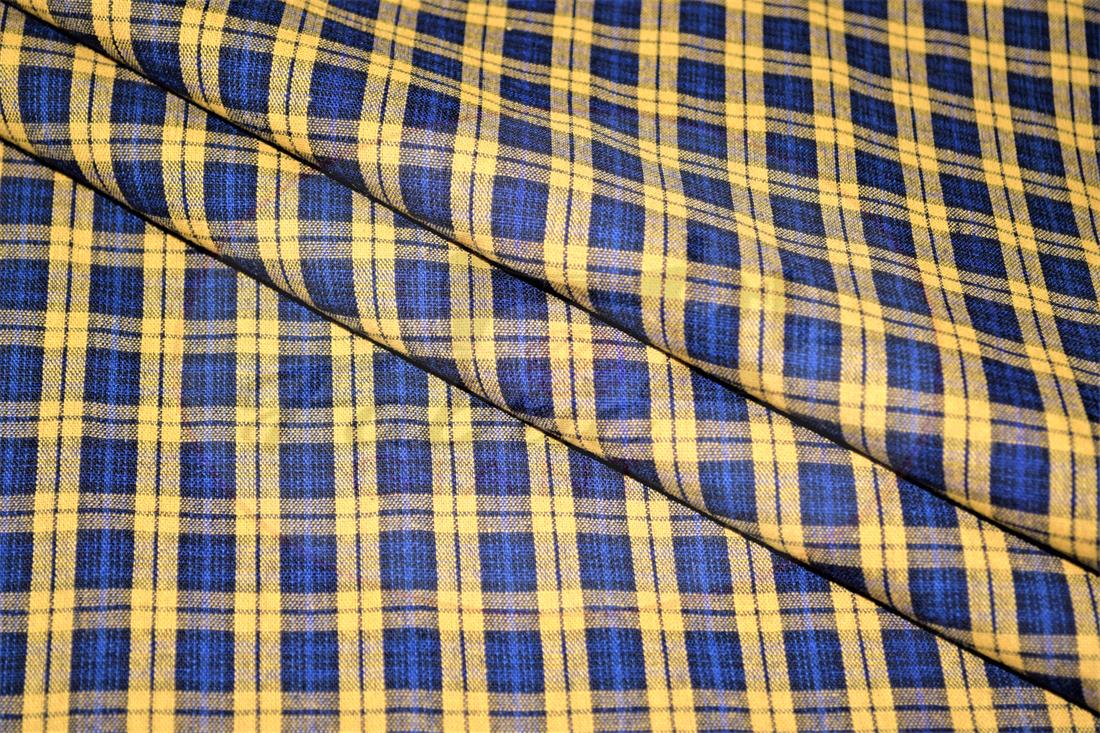 Mustard & Black Yarn Dyed Fabric
