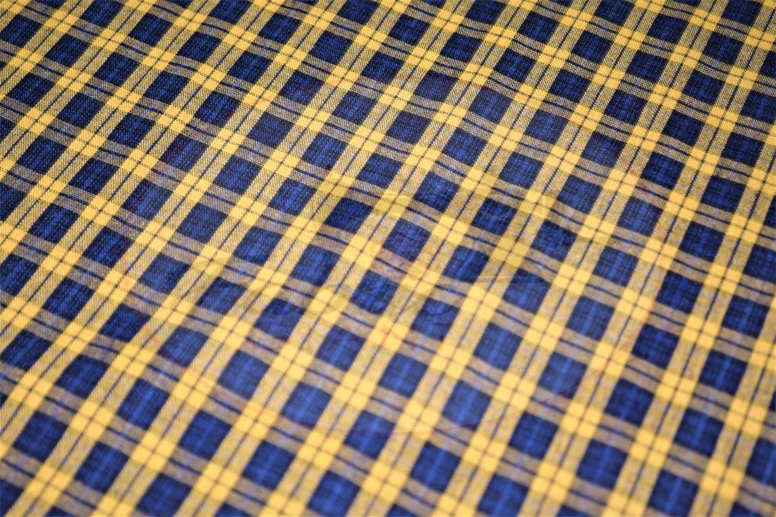 Mustard & Black Yarn Dyed Fabric