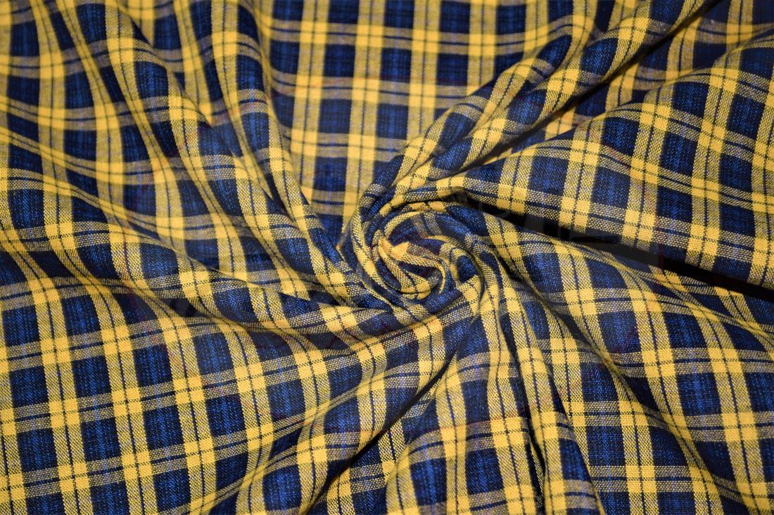 Mustard & Black Yarn Dyed Fabric