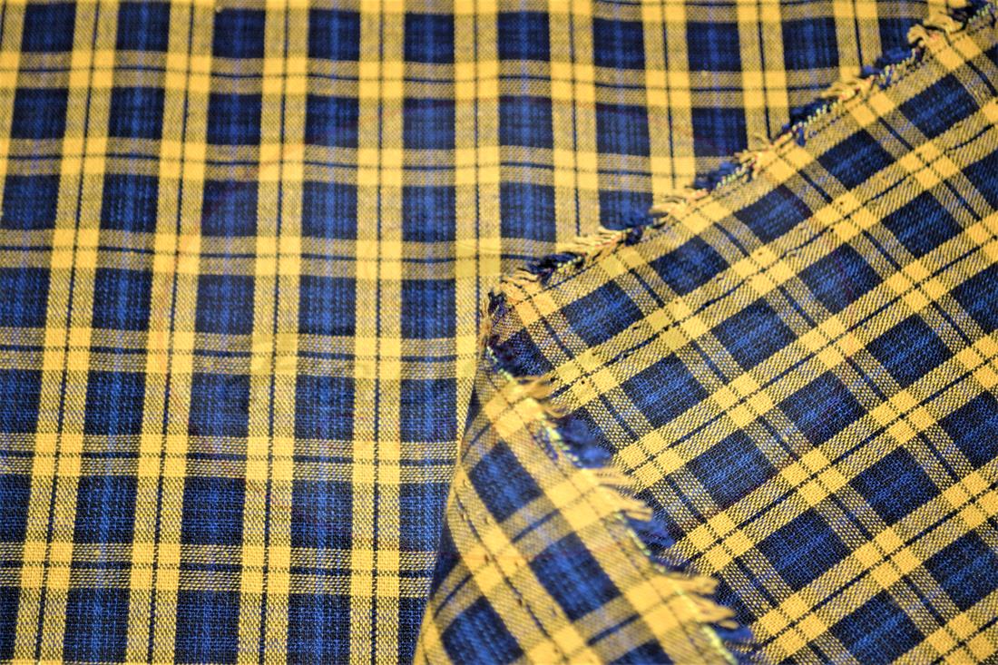 Mustard & Black Yarn Dyed Fabric