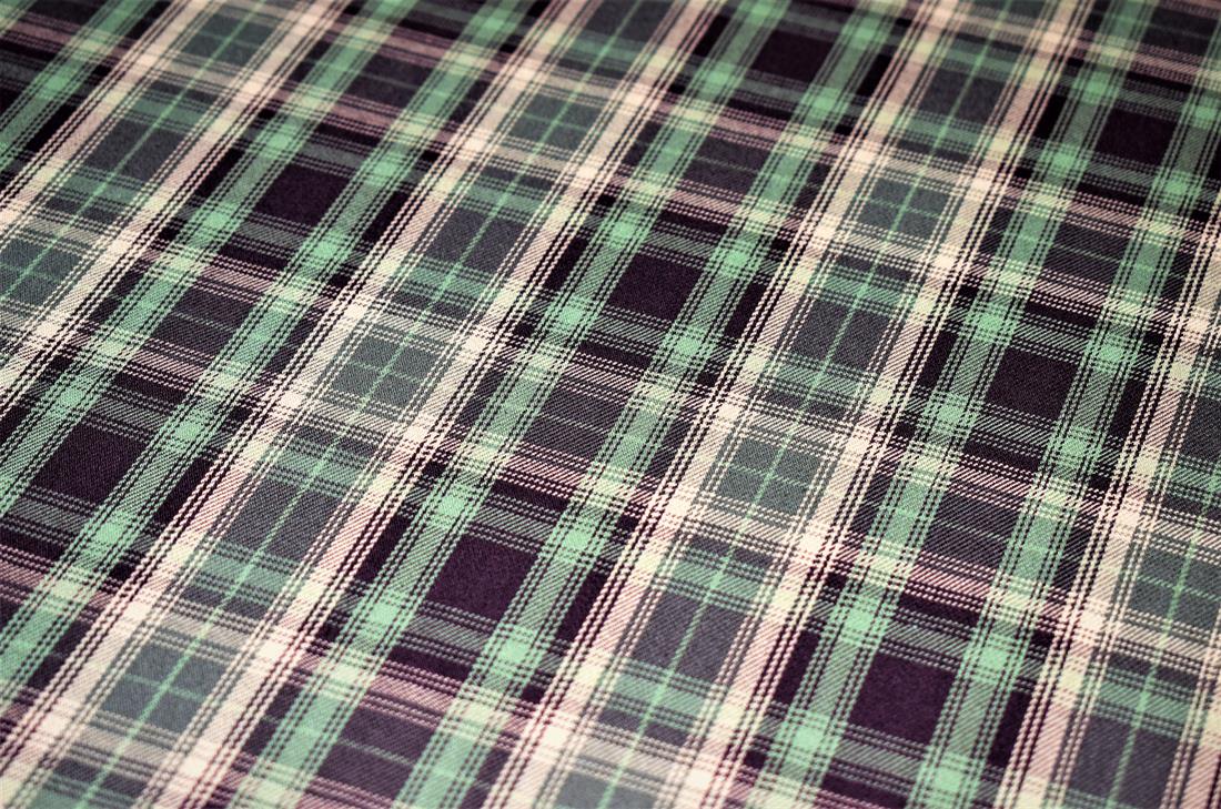 Green & Brown Yarn Dyed Tartan Check Print