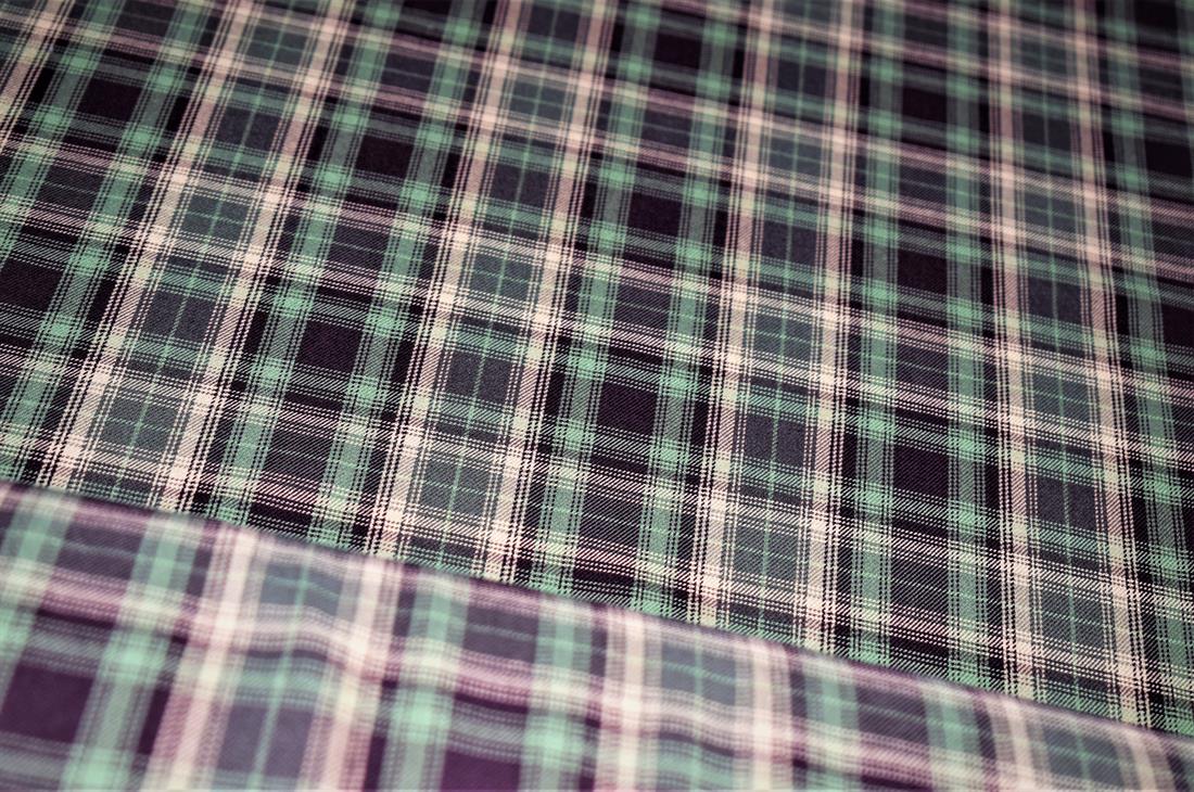 Green & Brown Yarn Dyed Tartan Check Print
