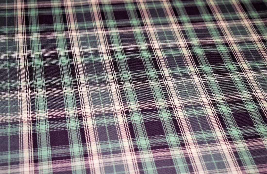 Green & Brown Yarn Dyed Tartan Check Print