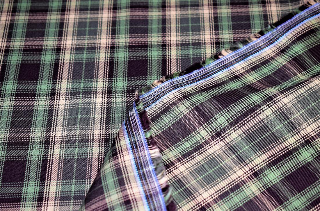 Green & Brown Yarn Dyed Tartan Check Print