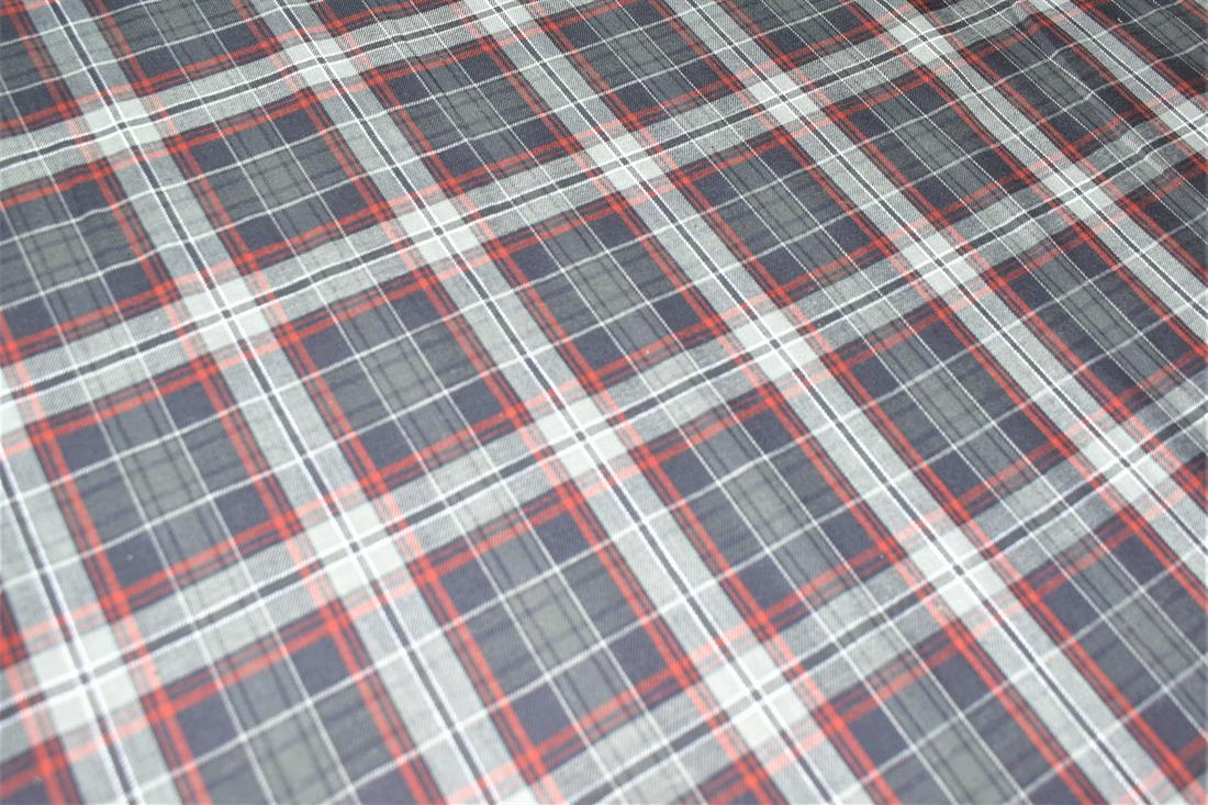 Black & Grey Printed Tartan Brushed/Yarn