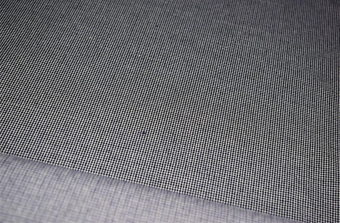 Grey & Navy Yarn, Gingham Print Design