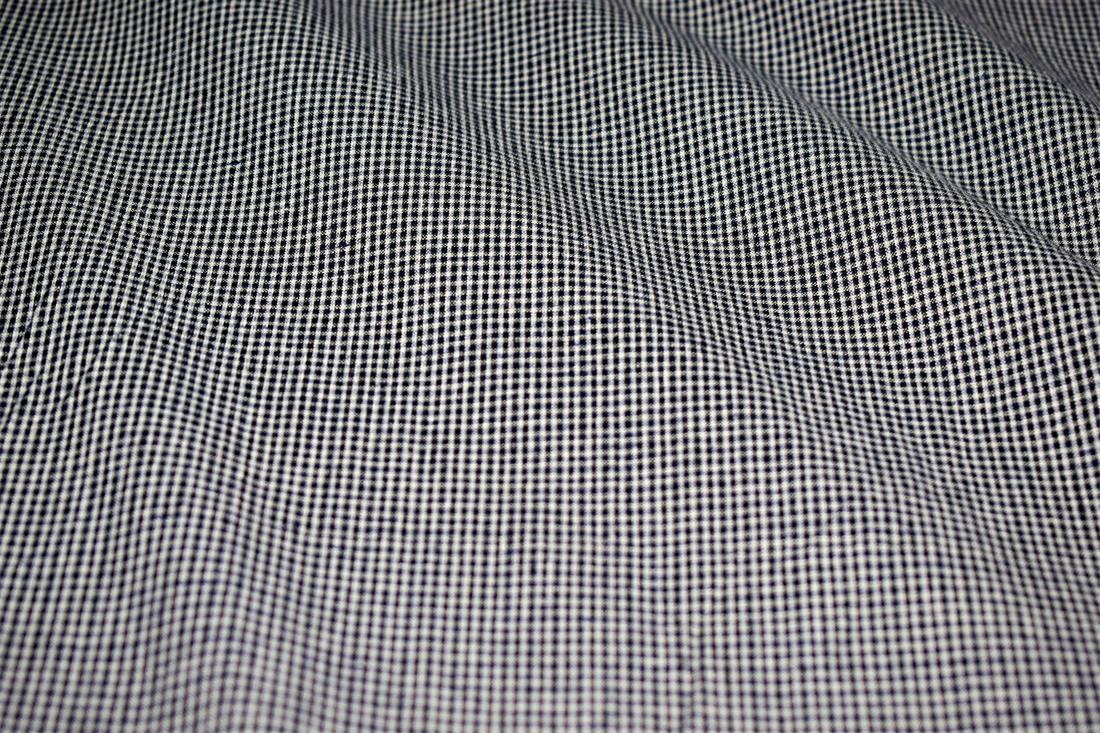 Grey & Navy Yarn, Gingham Print Design