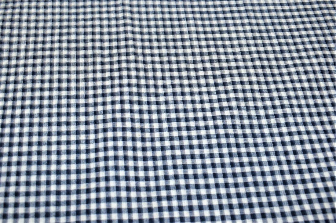Navy Blue Printed Tartan Brushed/Yarn