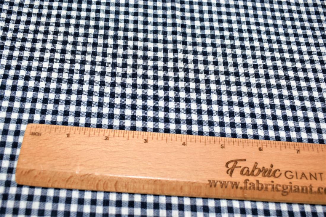 Navy Blue Printed Tartan Brushed/Yarn